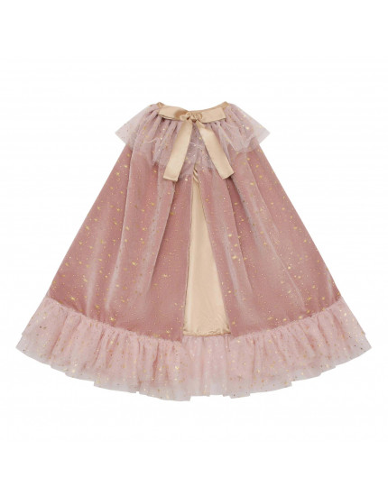 Elspeth Velvet Witch cape Pink One Size