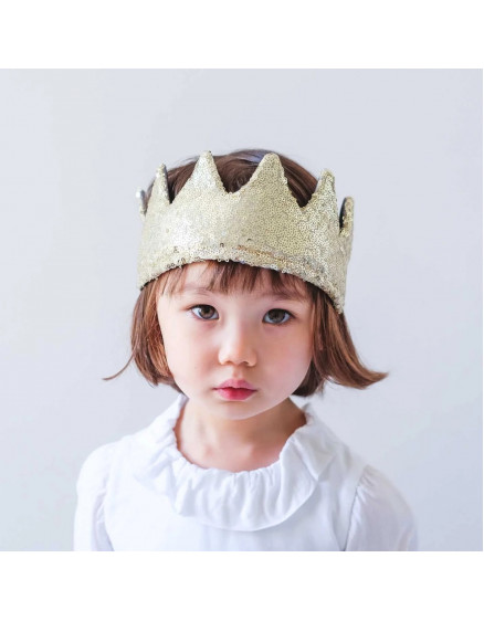 Sequin crown Gold 2