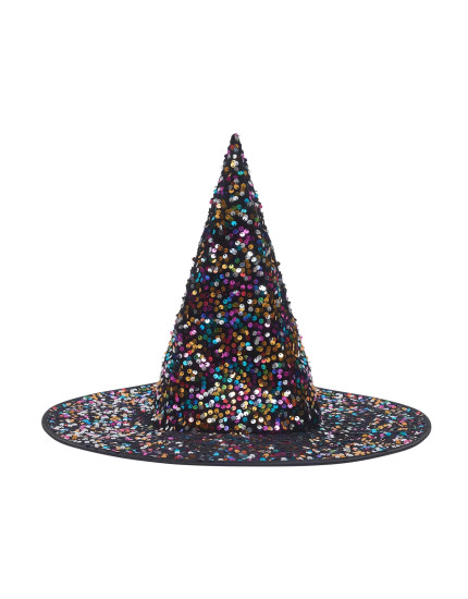 Dazzle Sequin Witch hat Multi One Size