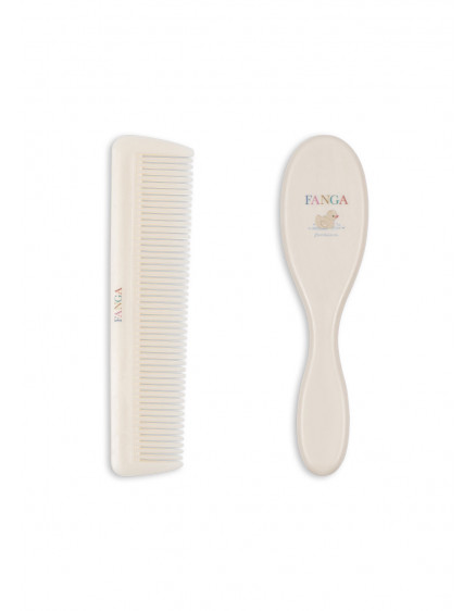 Baby Hairbrush Set Beige 2