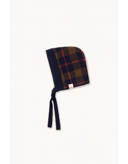Check Bonnet Base Light Navy