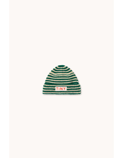 Stripes Beanie Dark Green Kids 3-8Y