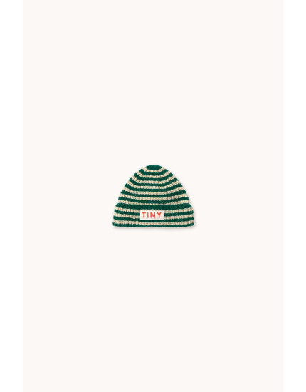 Stripes Beanie Dark Green Baby 6-12M