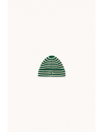 Stripes Beanie Dark Green Baby 2