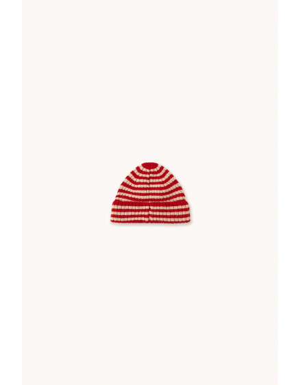 Stripes Beanie Dark Red Baby 2
