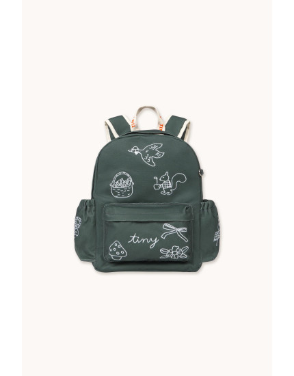 Tiny Apples Backpack Blue Inlk One Size