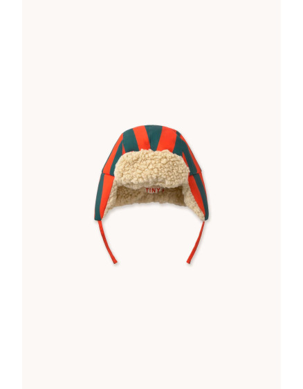 Striped Chapka Summer Red – 6-12M
