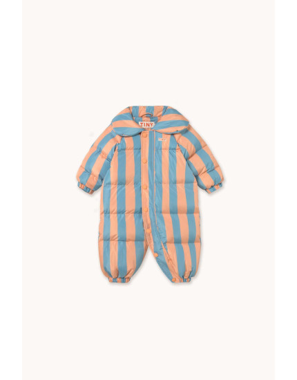 Nude Blue Stripes Padded Overall 18M