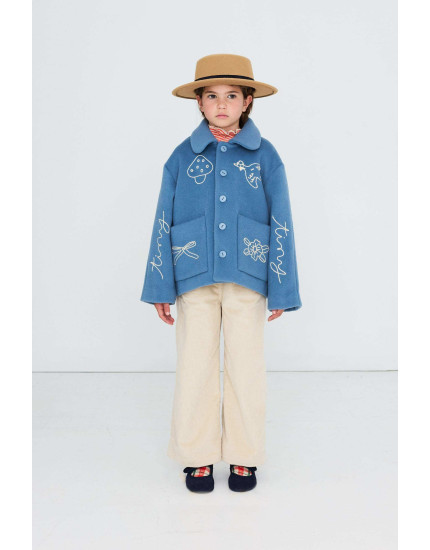 Wool Jacket Denim Blue 10Y