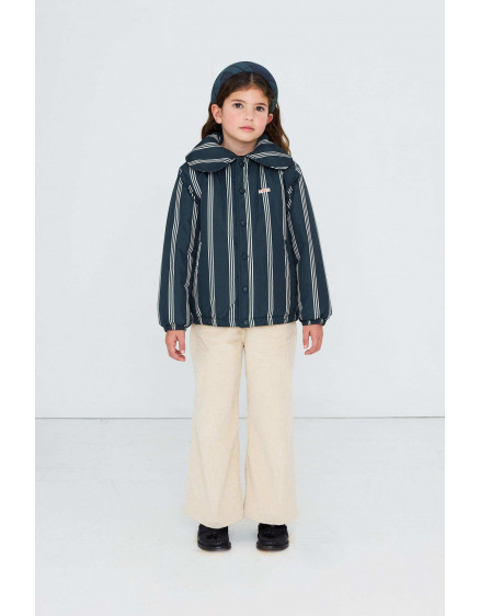 Lines Padded Jacket Ink Blue 4