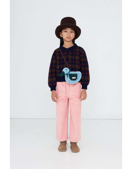 Check Cardigan Navy 12Y