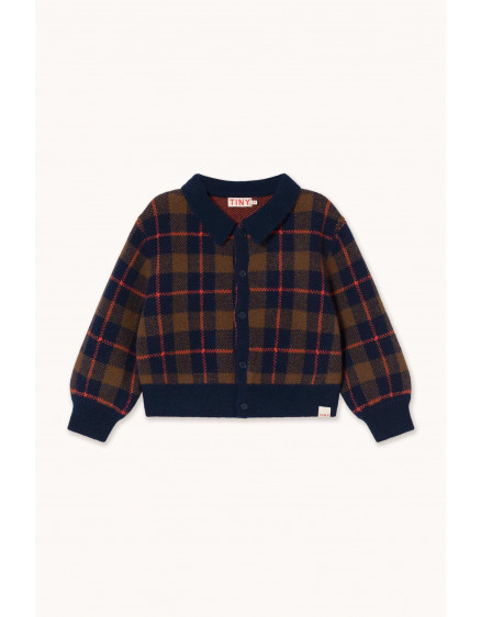 Check Cardigan Navy 3