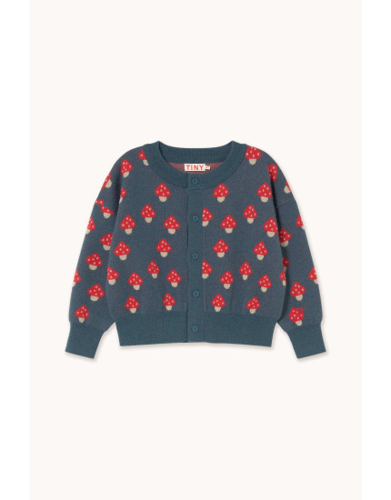 Tiny Mushrooms Cardigan Stone 10Y