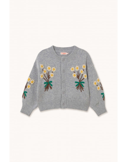 Flowers Cardigan Grey