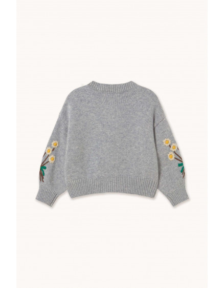 Flowers Cardigan Grey 2