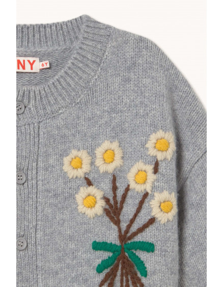 Flowers Cardigan Grey 3