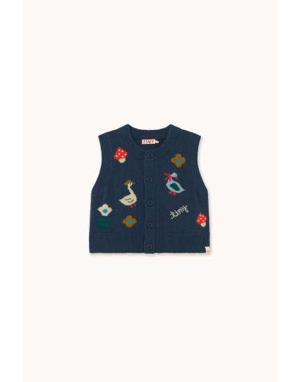 Winter Pond Vest Ink Blue 10Y