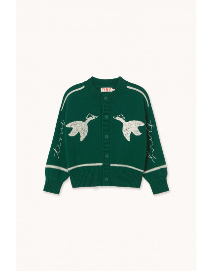 Geese Cardigan Green