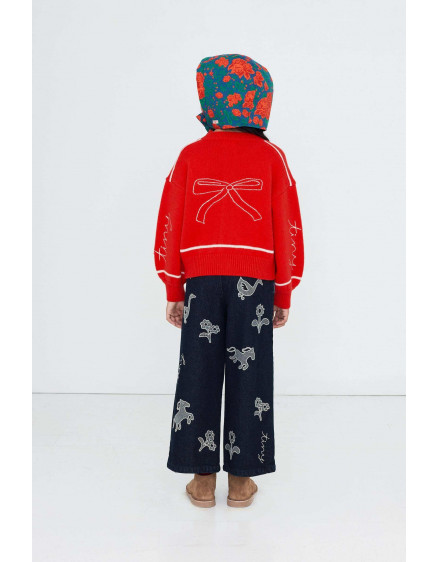 Bows Cardigan Red 5