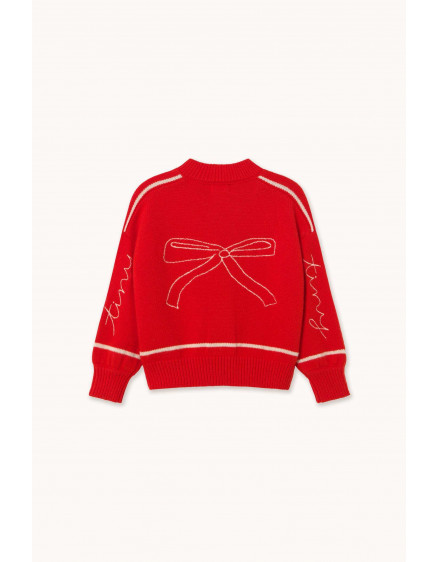 Bows Cardigan Red 2