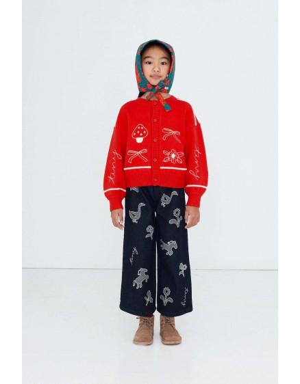 Bows Cardigan Red 4
