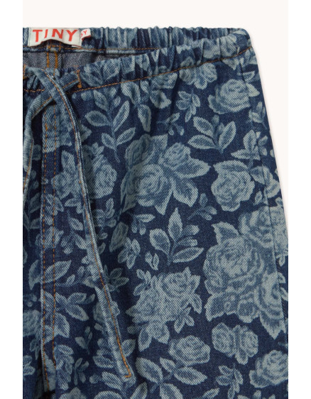 Tonal Roses Denim Pant Wash 2 – 6Y 3