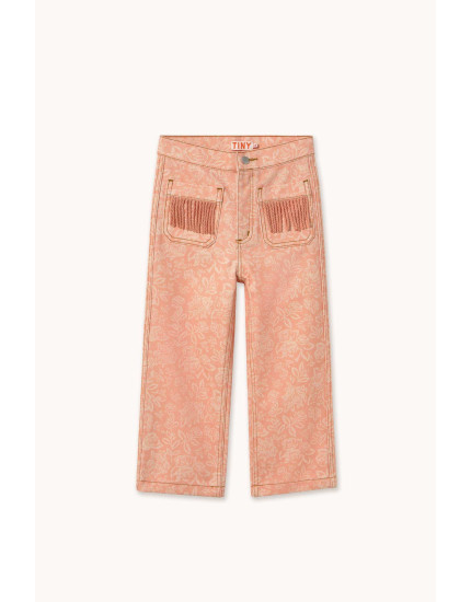 White Roses Denim Jacket Nude 10Y