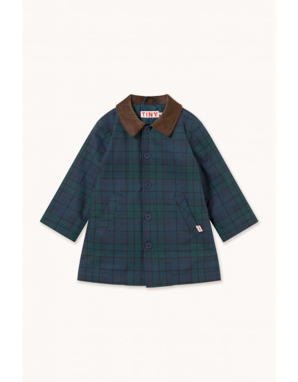 Check Trench Coat Multi