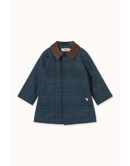 Check Trench Coat Multi 12Y