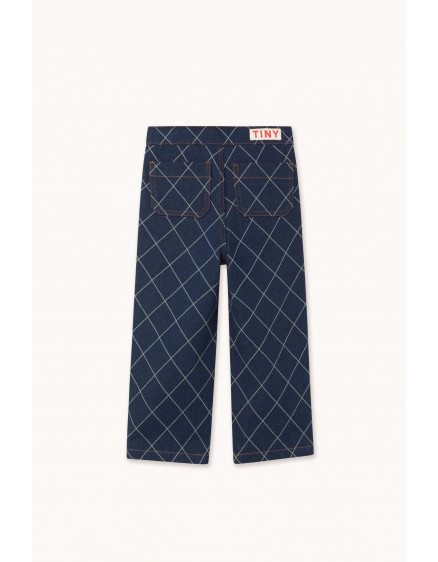 Diamond Denim Fringe Pants Dark 2