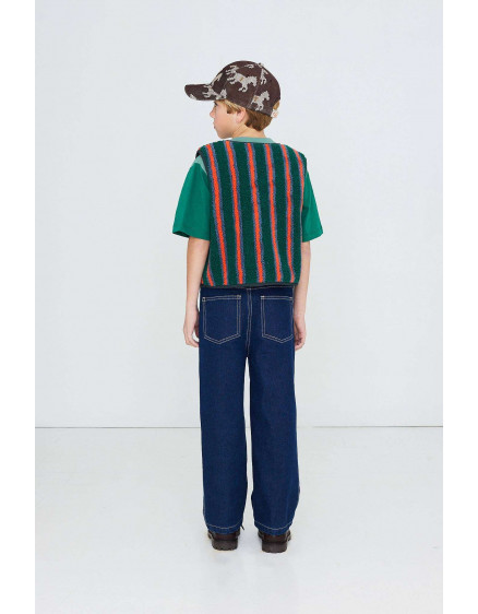 Contrast Red Denim Pant 5
