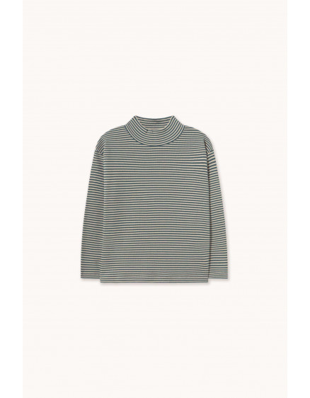 Stripes Mockneck Stormy Blue 2