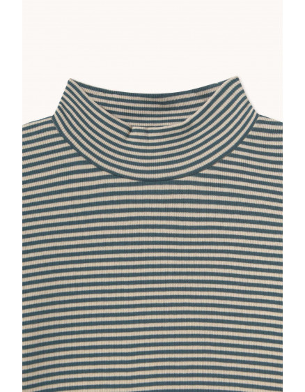 Stripes Mockneck Stormy Blue 4