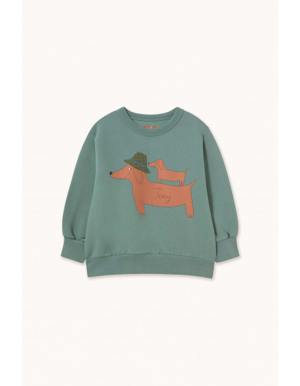 Two Dogs Sweatshirt Teal