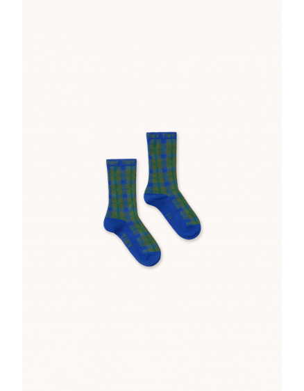 Check Medium Socks Blue 2