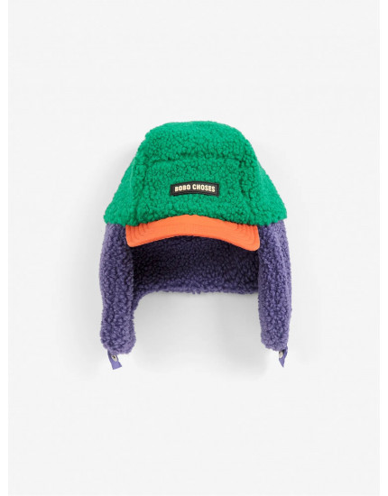 Шапка Color Block Purple Green