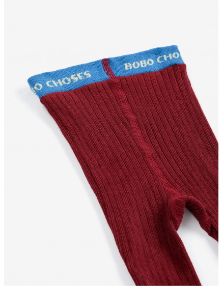 Bobo Choses ribbed tights Baby Red 3