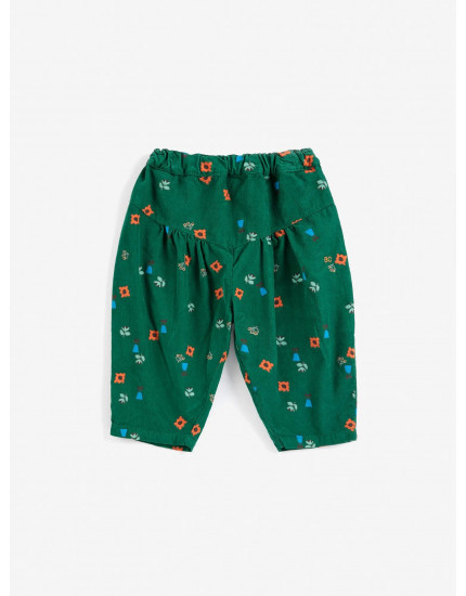 Blossom All Over Corduroy Pants Green