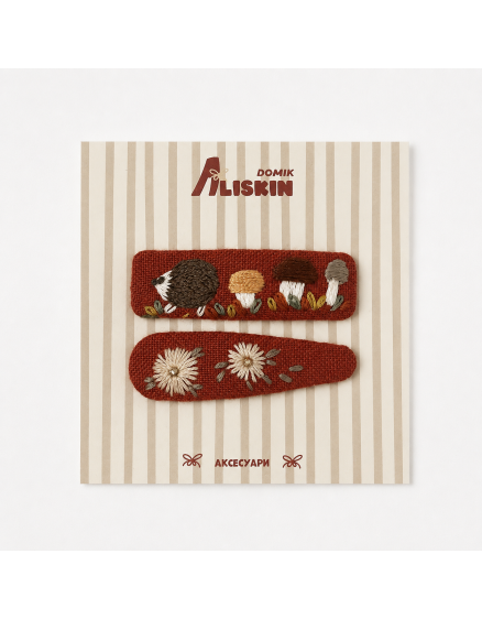 Hair Clips Terracotta hedgehog – One Size