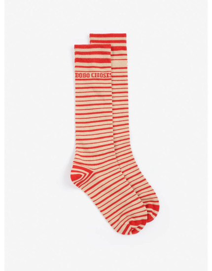 Bobo Choses Stripes Long Socks Red 23-25