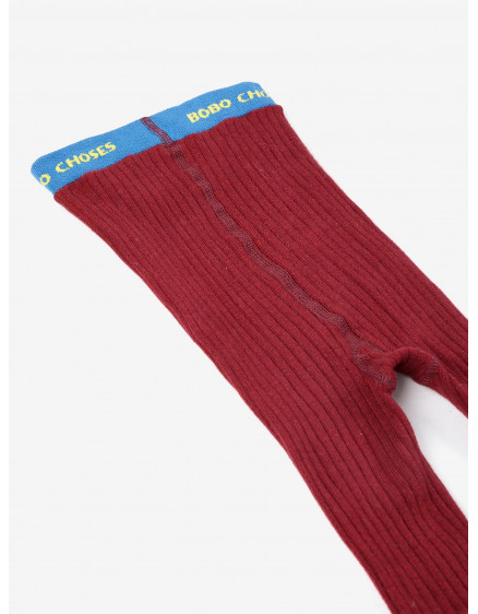 Bobo Choses Ribbed Tights Red 2
