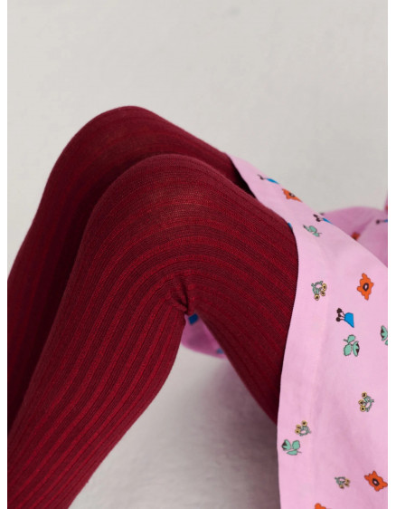 Bobo Choses Ribbed Tights Red 3