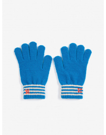Bobo Choses knitted gloves Blue