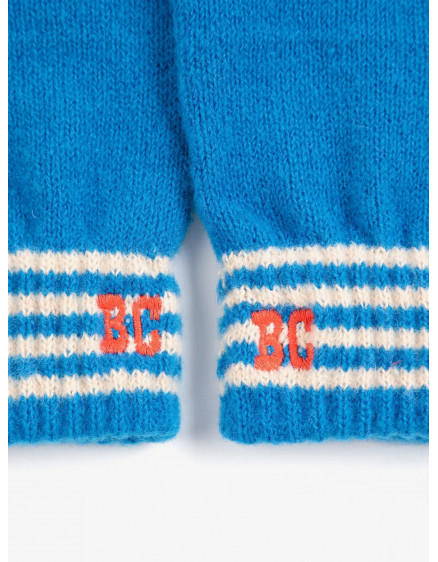 Bobo Choses knitted gloves Blue 2