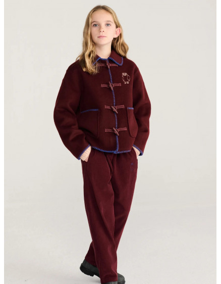 Пальто Curious Owl Burgundy 3