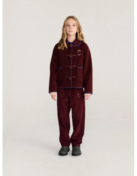 Пальто Curious Owl Burgundy 4