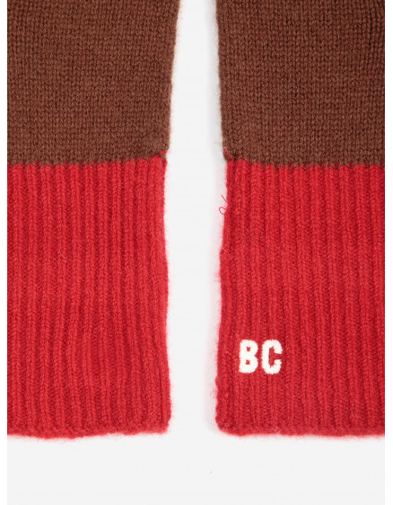 Merino Wool knitted gloves Brown 3