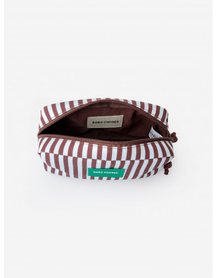 Striped canvas pouch Light Blue 2