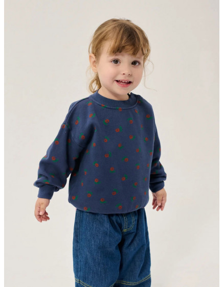 Stamp Bloom All Over Sweat Navy 2