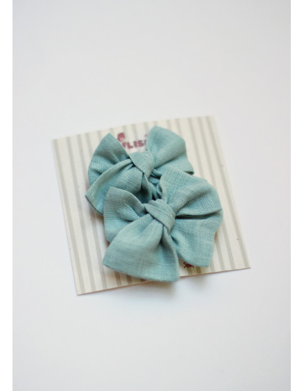 Set of mini bows on hairpins Blue – One Size